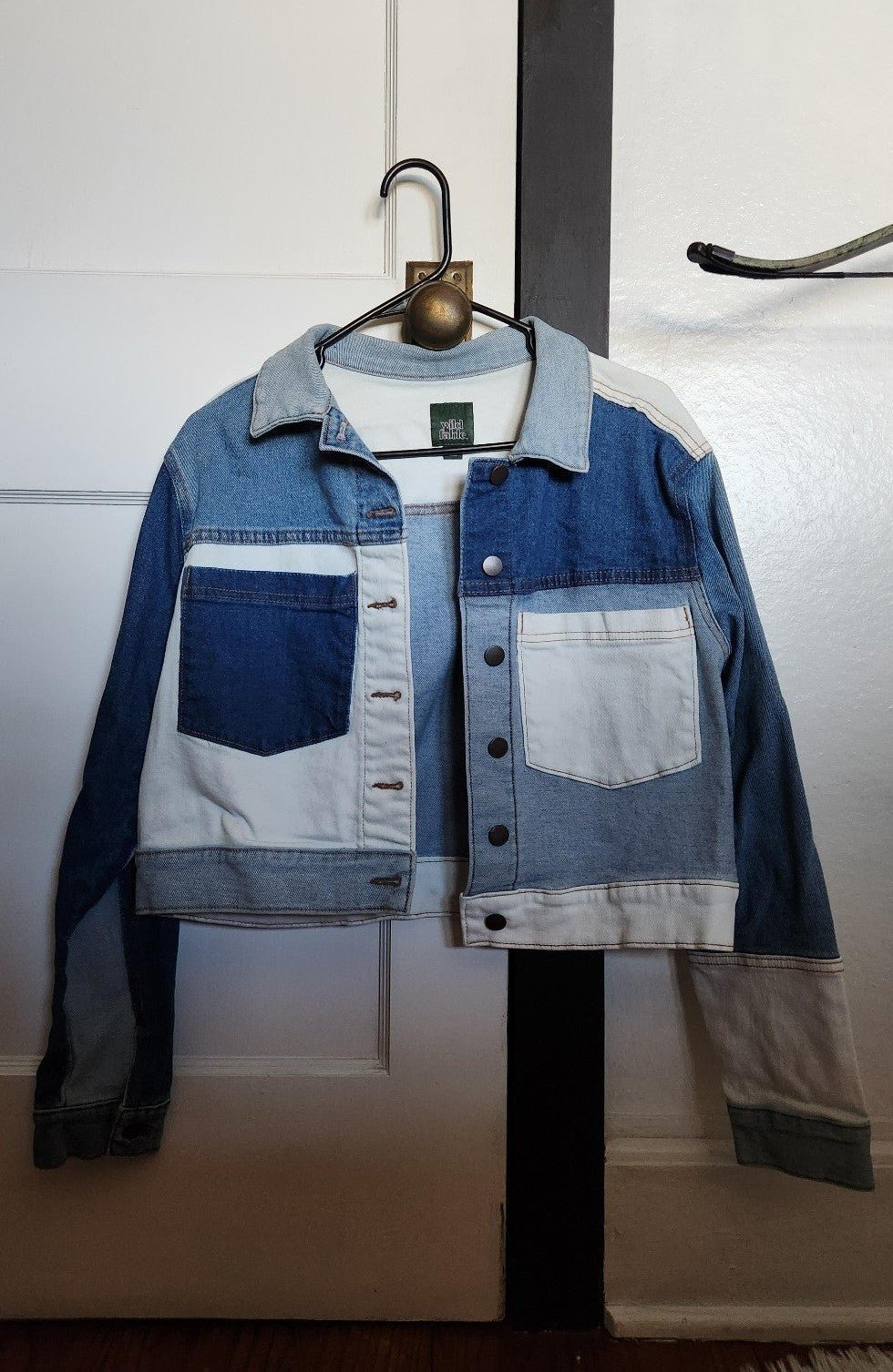 Wild Fable Jean Jacket Womens Denim Patchwork size M