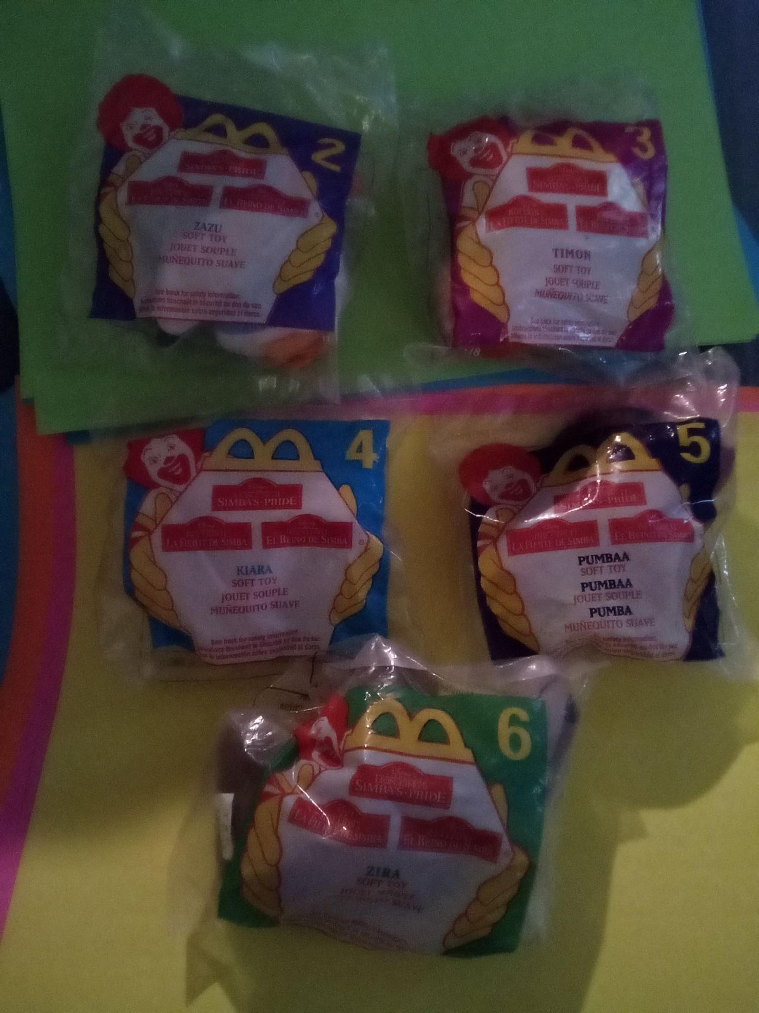 1998 mcdonald's beanie babies "lion king