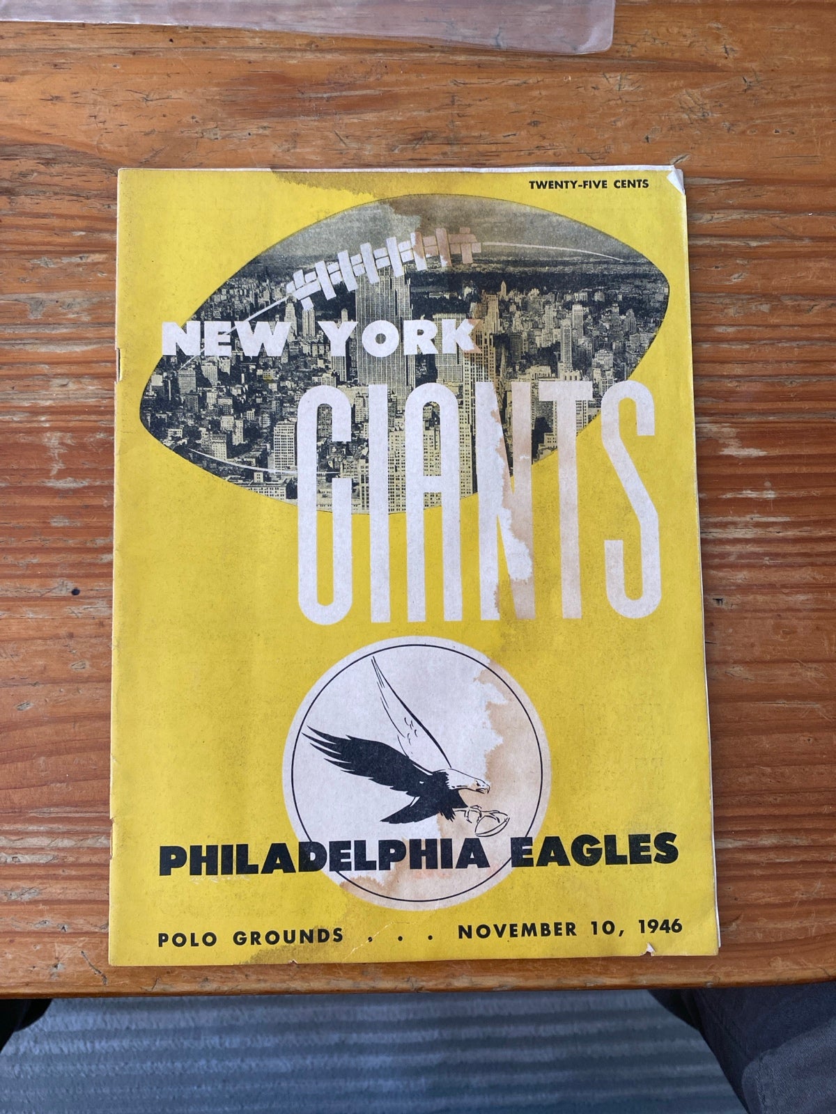 New york Giants polo grounds magazine 1946