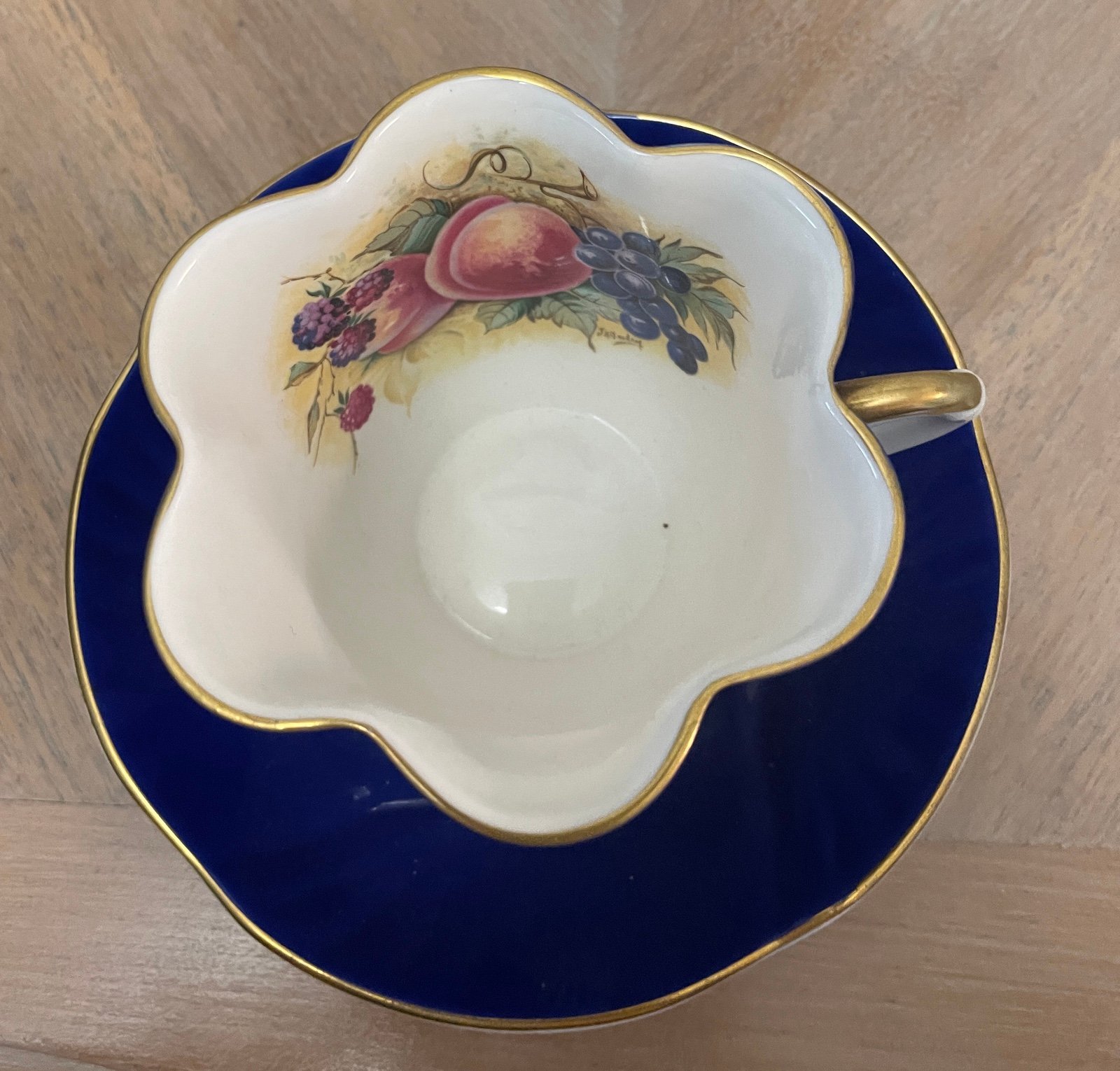 Crown Staffordshire Fine Bone China England Floral Tea Cup
