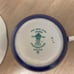 Vintage Crown Staffordshire england- fine bone china tea cup saucer Cobalt Blue