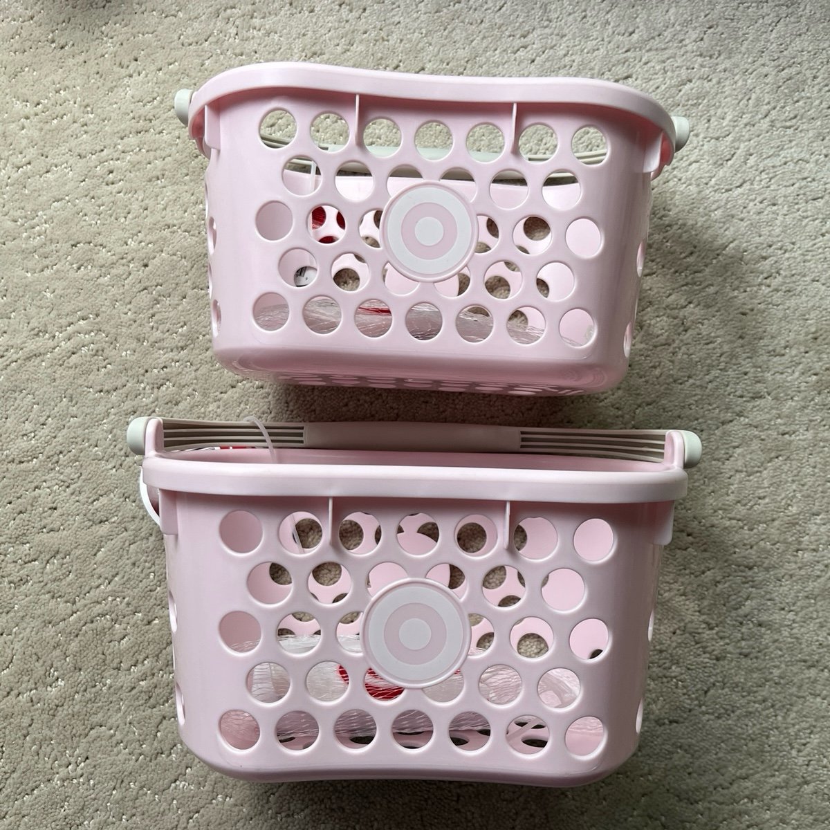 Target Toy Shopping Basket Pink Set of 2
