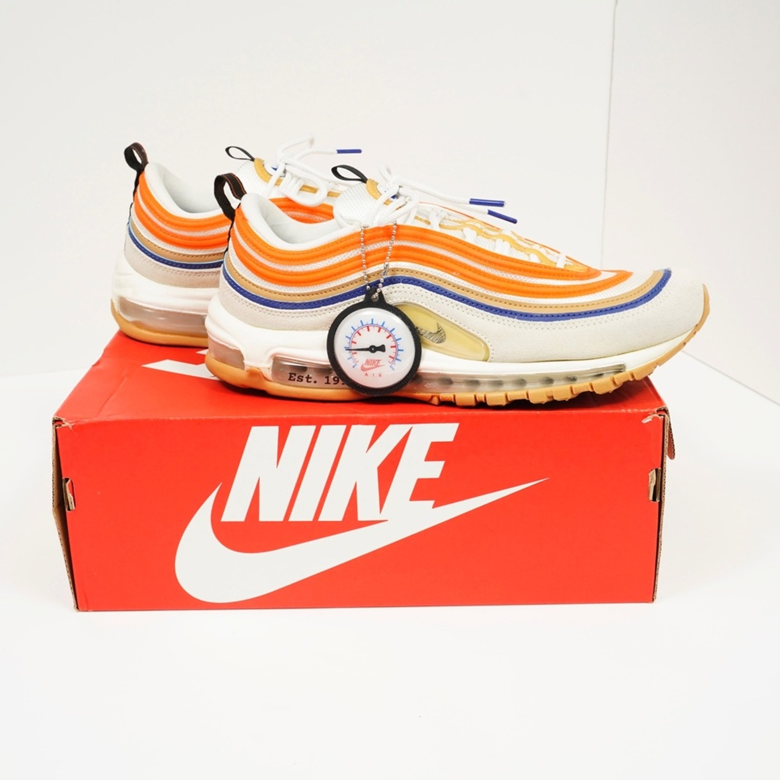 Nike Air Max 97 SE “Frank Rudy” White Orange | Size 10.5 | Box Included | Excell