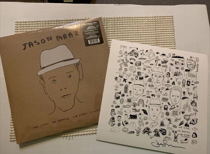 JASON MRAZ WE SING. WE DANCE. WE STEAL THINGS. 3LPs Signed Autographed Insert