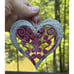 7 Hot Pink Purple Gift Box Present Plastic Glitter Christmas Ornament Lot -CH1