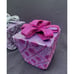 7 Hot Pink Purple Gift Box Present Plastic Glitter Christmas Ornament Lot -CH1