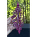 7 Hot Pink Purple Gift Box Present Plastic Glitter Christmas Ornament Lot -CH1