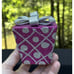 7 Hot Pink Purple Gift Box Present Plastic Glitter Christmas Ornament Lot -CH1