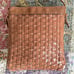 Patricia Nash Vesima Tan Naturale Leather Woven Front Crossbody Purse