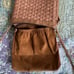 Patricia Nash Vesima Tan Naturale Leather Woven Front Crossbody Purse