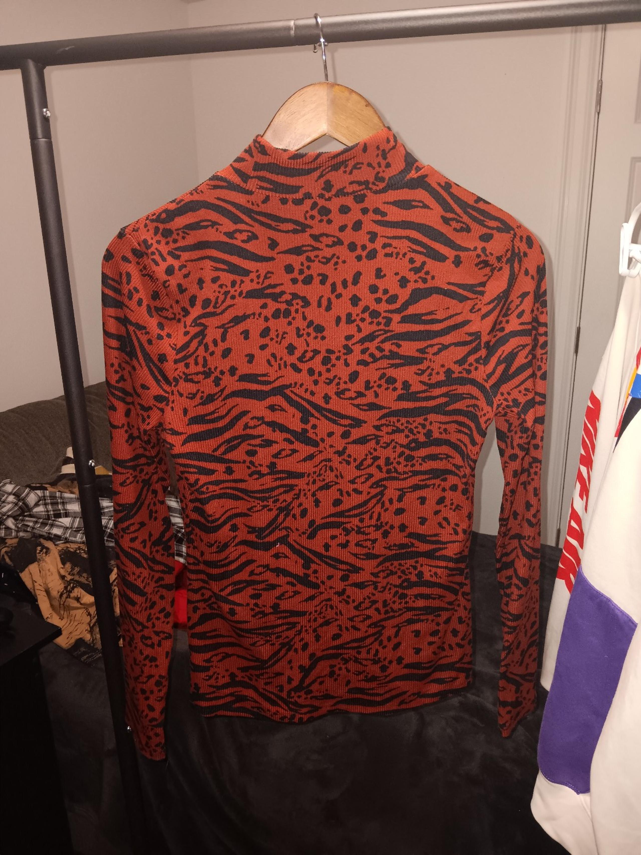 No Boundaries Animal Print turtleneck long sleeve
