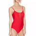 Betsy Johnson One piece Sheer Panel Swim Suit Women S NWT 98 Red Stretch Nylon