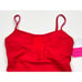 Betsy Johnson One piece Sheer Panel Swim Suit Women S NWT 98 Red Stretch Nylon