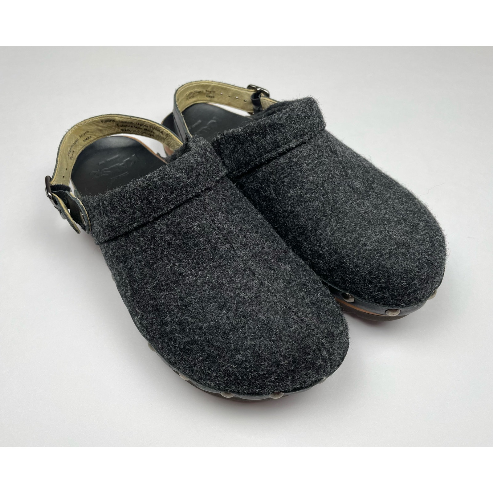 Kalso Earth Shoe Shanti Clog in Black Wool Women's Size 7