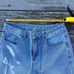 Vintage Y2k Baggy Distressed wide Leg blue denim skater jeans Size 32 wide leg