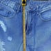 Vintage Y2k Baggy Distressed wide Leg blue denim skater jeans Size 32 wide leg