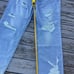 Vintage Y2k Baggy Distressed wide Leg blue denim skater jeans Size 32 wide leg