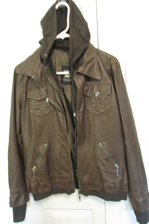 LOCK & LOVE REMOVABLE HOODED FAUX LEATHER JACKET