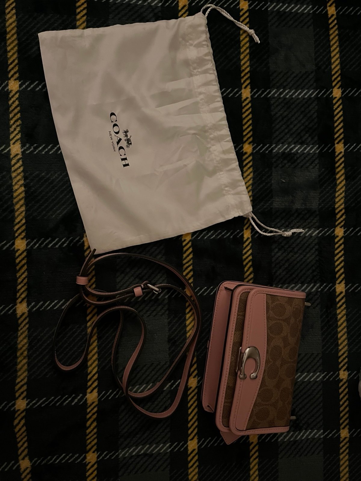 Pink Coach monogram purse