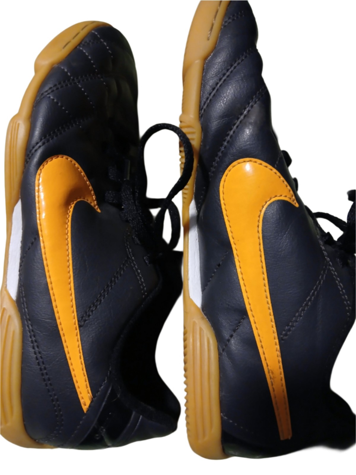 Nike Running Shoes Black Orange Accents Lace Up, Youth Size 4.5 Nearly New