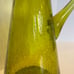 MCM Pilgrim Glass Pitcher Yellow Chartreuse Crackle Glass 12”