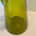 MCM Pilgrim Glass Pitcher Yellow Chartreuse Crackle Glass 12”