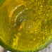 MCM Pilgrim Glass Pitcher Yellow Chartreuse Crackle Glass 12”