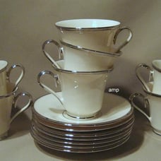 Lenox Solitaire (Lot of 7) Cup & Saucer Sets PERFECT!