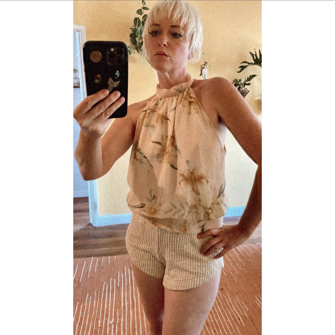 Y2K Pastel Floral Halter Top
