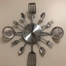 16 Inch Large Kitchen Wall Clocks with Spoons and Forks,Great Home Decor