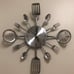16 Inch Large Kitchen Wall Clocks with Spoons and Forks,Great Home Decor