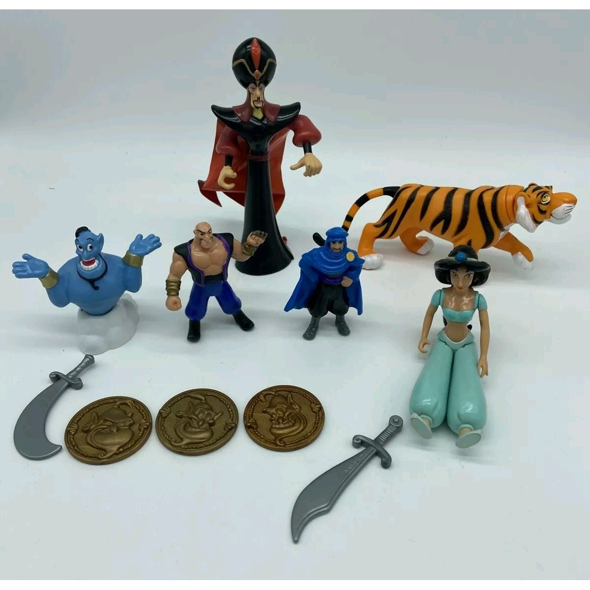 Vintage Disney Aladdin Figures Jasmine Genie Jafar Mixed Lot Of 22 Cake Toppers