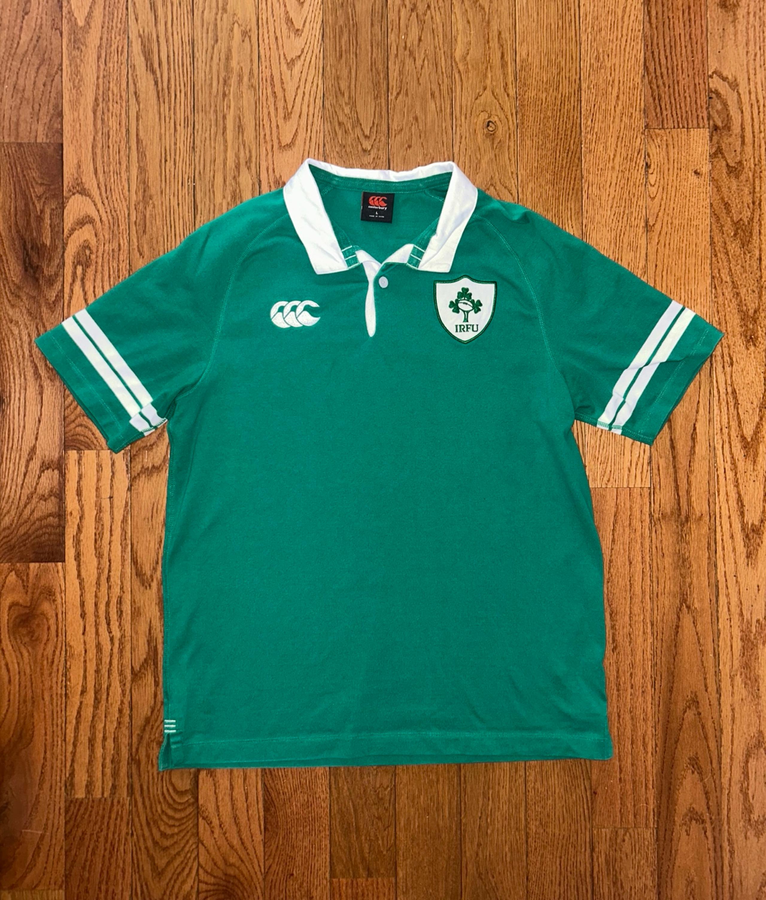 Ireland IRFU Canterbury Rugby Polo Shirt Size Large