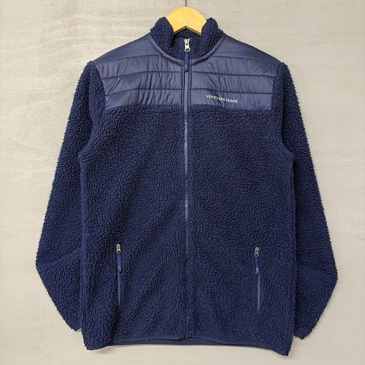 Vineyard Vines Women’s Deep Pile Zip Up Fleece Jacket XL