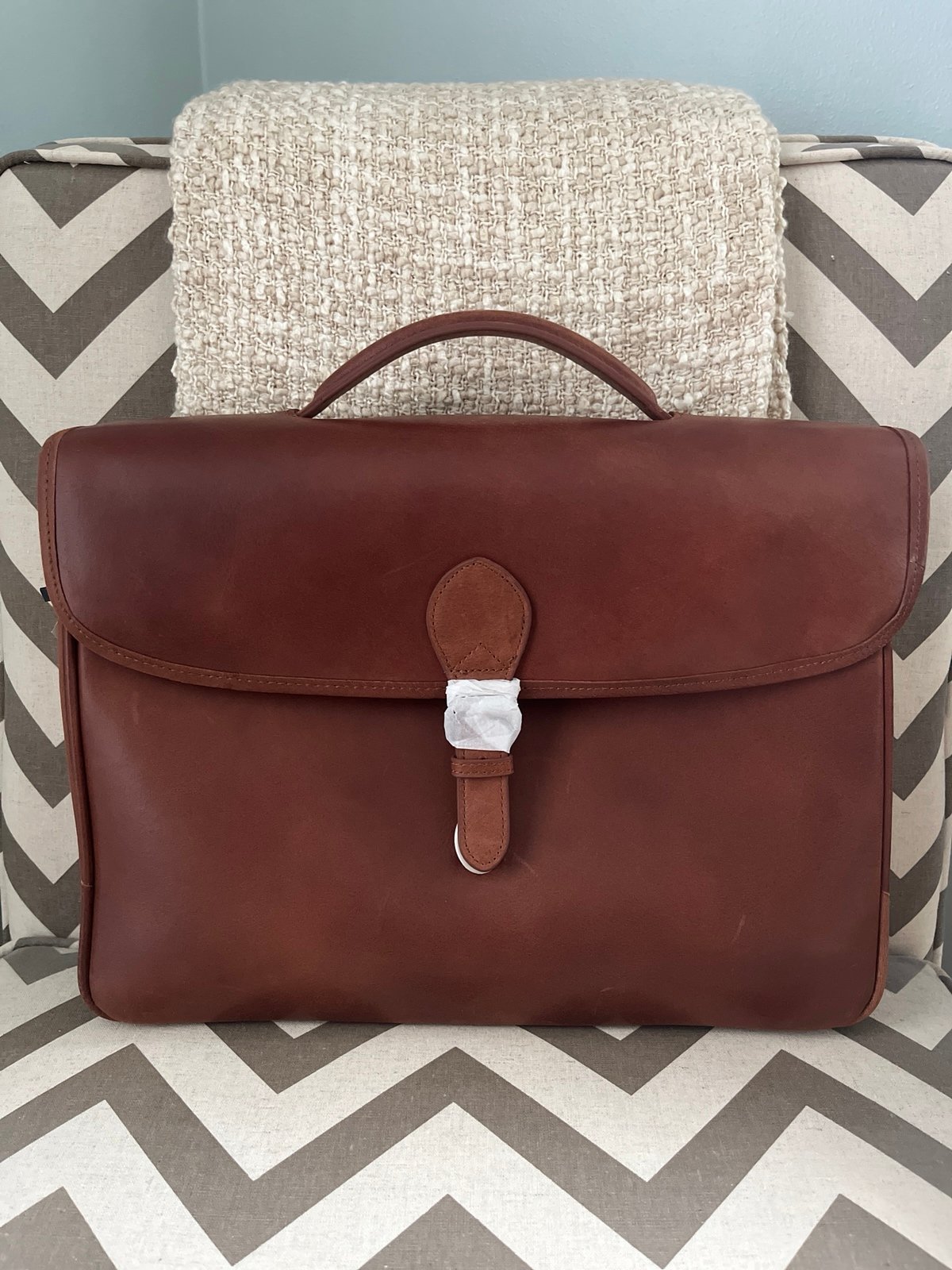 Leather Brief Case with Strap