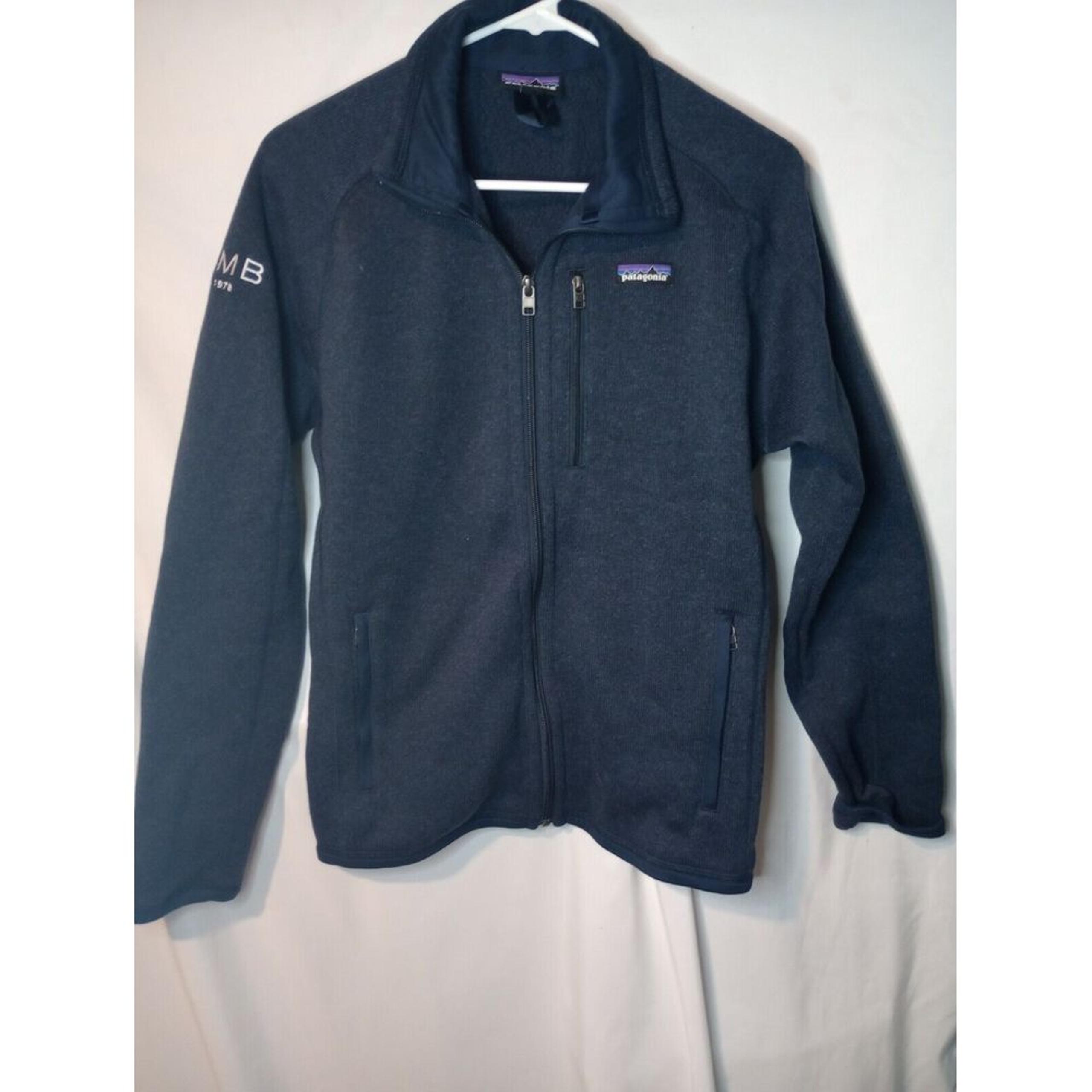 Patagonia Better Sweater Embroider XS Gray Full Zip Hiking Outdoor Sleeve Pocket