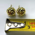 Men’s Petite Love Knot Earrings 10k Gold Plate Twisted Stud Earrings Small NEW