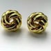Men’s Petite Love Knot Earrings 10k Gold Plate Twisted Stud Earrings Small NEW