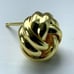 Men’s Petite Love Knot Earrings 10k Gold Plate Twisted Stud Earrings Small NEW