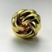 Men’s Petite Love Knot Earrings 10k Gold Plate Twisted Stud Earrings Small NEW