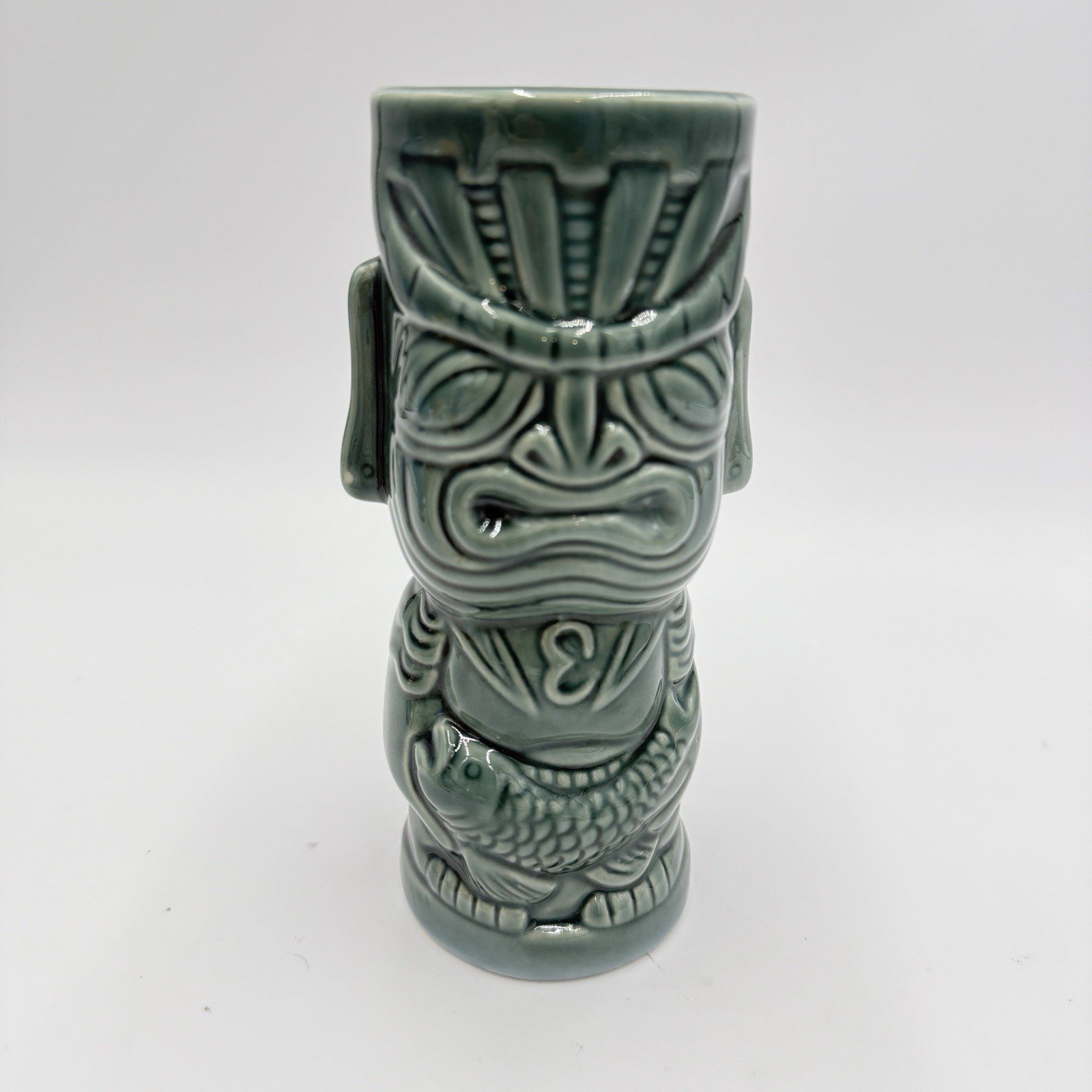 Tiki Farm Mug 2003 Emeril's Tchoup Chop Green - Bob Cera Ceramic Green 7 Emeuco