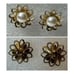 14KT & 10KT Yellow Gold Pearl Necklace & Stud Earrings Set