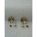 14KT & 10KT Yellow Gold Pearl Necklace & Stud Earrings Set