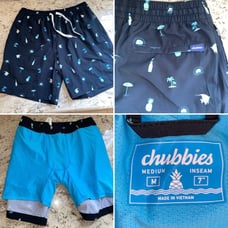 CHUBBIES 69 Classic Lined Swim Trunks EUC MED 7”
