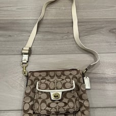 Coach Penelope Turnlock Brown Swingpack Crossbody