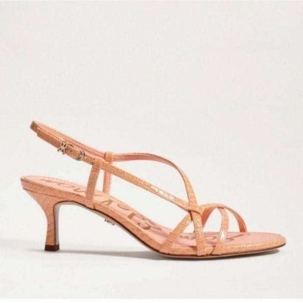 New Sam Edelman Women's Judy Strappy Sandals Coral Salmon 6 W wide