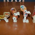 1960'S FISHER PRICE CIRCUS 4 PERFORMERS RINGMASTER, TIGER, CLOWN & BEAR