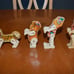 1960'S FISHER PRICE CIRCUS 4 PERFORMERS RINGMASTER, TIGER, CLOWN & BEAR