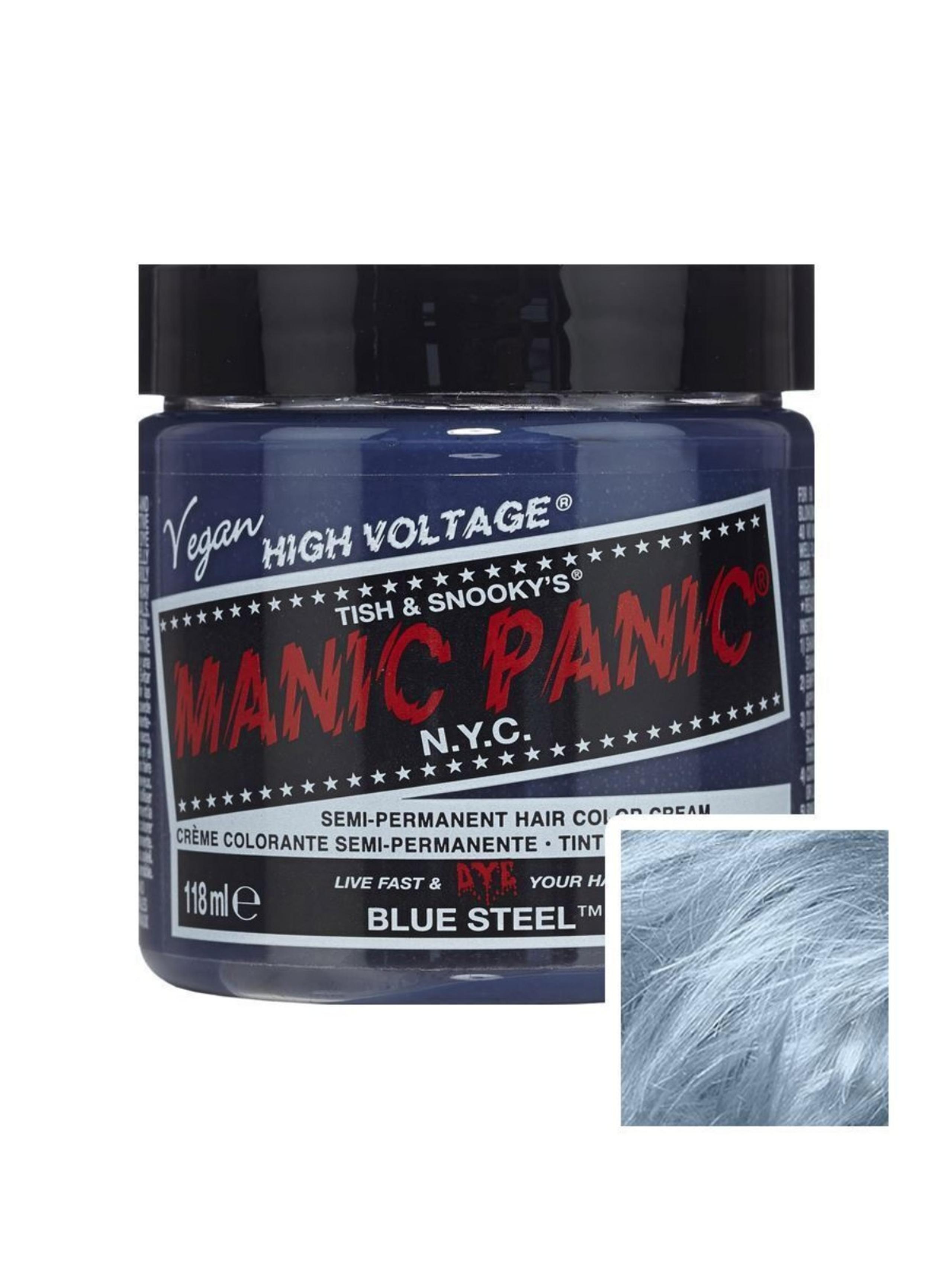 Manic Panic Blue Steel silver pastel hair dye
