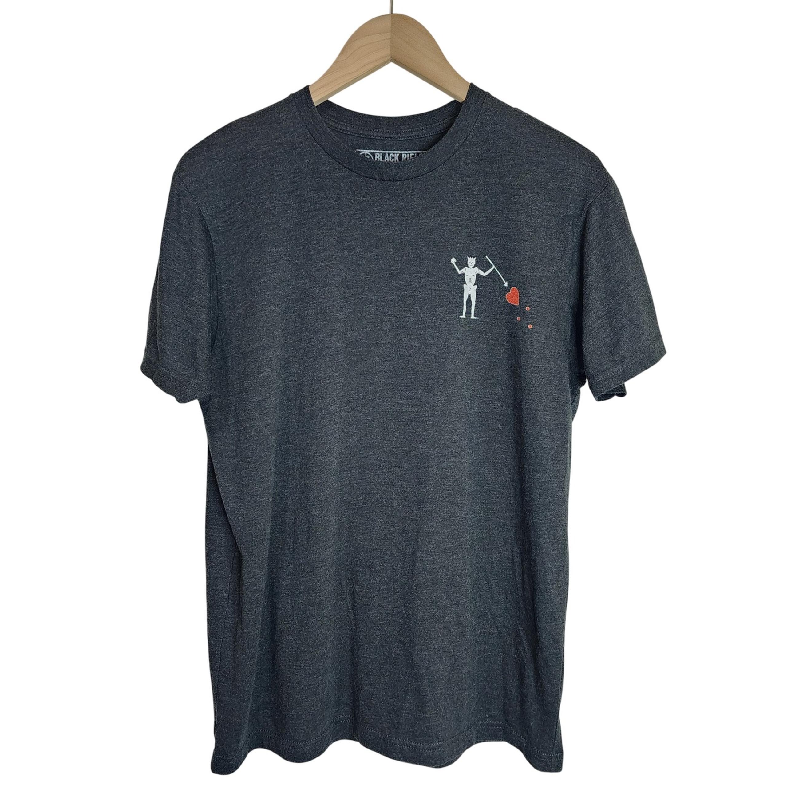 Black Rifle Coffee Shirt Men's Medium Knight Short Sleeve Top Charcoal Grey